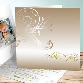 Einladungskarten Goldene Hochzeit - edel und individuell