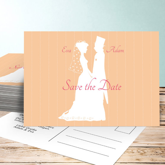 Romantische Save-the-Date-Karte - Galerie Hochzeitsportal24