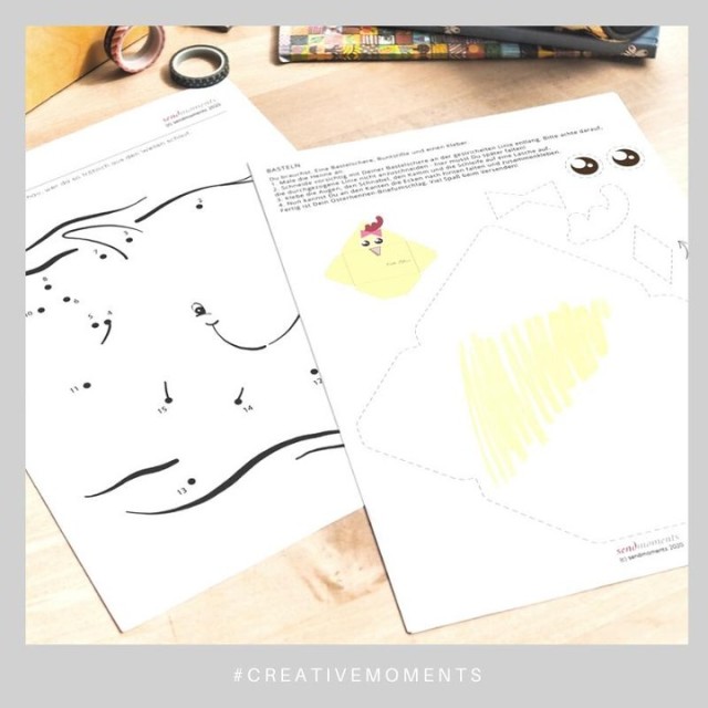 Wir haben auch ein paar tolle Bastelideen fr Ostern parat .Kostenlos downloaden, ausdrucken & los!..#creativemoments #kreativ #create #langeweilegibtsnicht #becreative #malen #basteln #lernen #rtsel #homeoffice #homeschooling #sendmoments #ostereier #download #vorlagen #stayhome #ausmalen #ostern #ideen #familienalltag