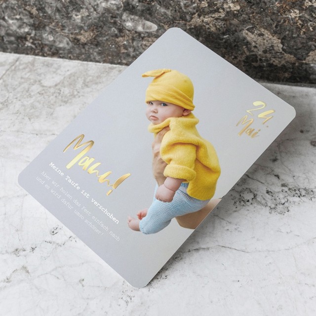 CHANGE THE DATE Ihr msst in dieser verrckten Zeit die Taufe Eures kleinen Schatzes verschieben? Lasst es die Gste auf liebevolle und persnliche Art wissen!. 