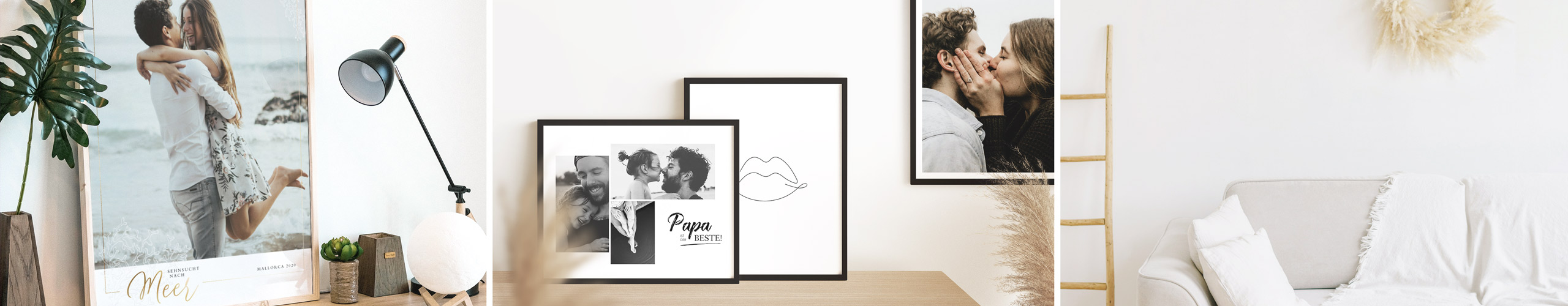 Personalisierte Wandbilder für Dein Wohnzimmer jetzt online selbst gestalten Personalisierte Wandbilder für das Wohnzimmer