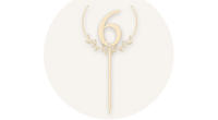 Cake Topper aus Holz mit Zahl