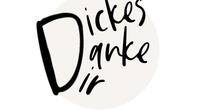 Schriftzug 'Dickes Danke Dir" in Schwarz