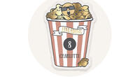 Popcorn-Tüte als Formkarte für Einladung zum Kindergeburtstag