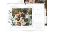 Vertikaler und horizontaler Fotokalender im A2-Format
