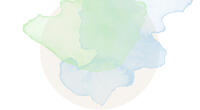Blaue und grüne Farbkleckse