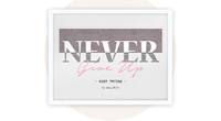 Designposter mit Spruch