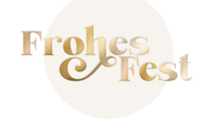 Schriftzug 'Frohes Fest' in Gold