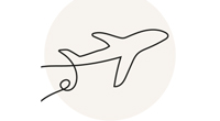 Flugzeug als Linienzeichnung