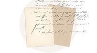 Zwei Kraftpapier-Karten mit vintage Schrift
