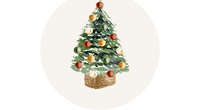 Geschmückter Weihnachtsbaum als Illustration