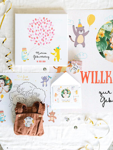 Design-Set 'Lustige Zootiere' als Deko zum Kindergeburtstag