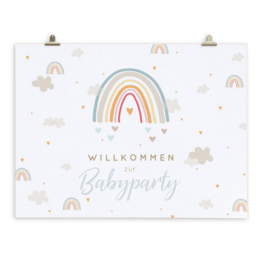 Personalisiertes Willkommensschild mit Regenbogen-Motiv