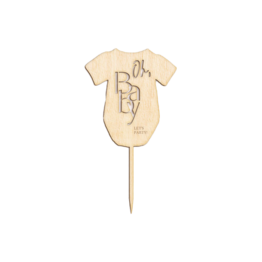 Cake Topper aus Holz für Babypartys