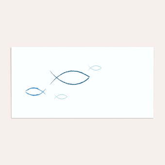 Umschlag mit Fischmotiv zur Kommunion