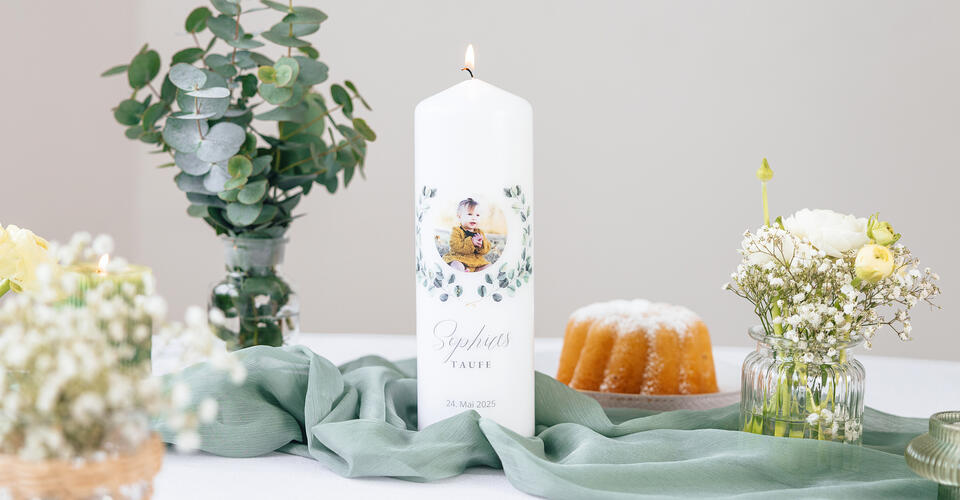 Jetzt Taufkerze online selbst gestalten