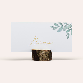 Tischkarten mit Blattmotiv zur Konfirmation