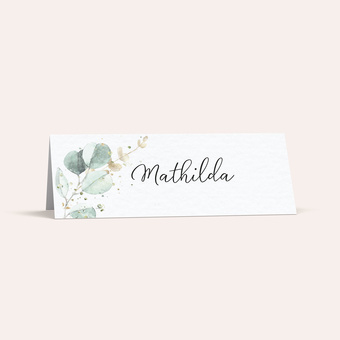 Tischkarten mit Blattmotiv zur Konfirmation