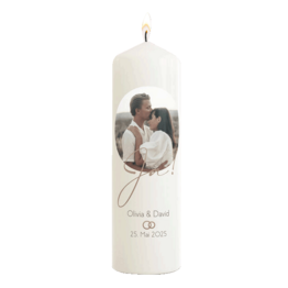 Personalisierte Hochzeitskerze mit Foto