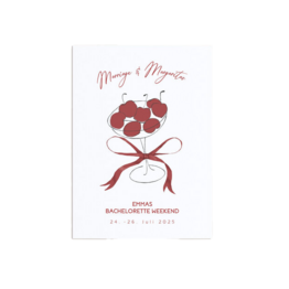 Einladungskarte im 'Freudengläschen'-Design zum JGA