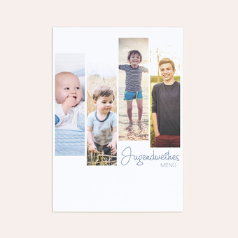 Menükarte mit Fotos zur Jugendweihe