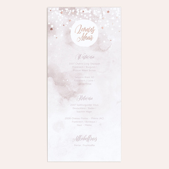 Menükarte im Glittermotiv zur Jugendweihe