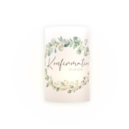 Personalisiertes Windlicht mit Motiv zur Konfirmation