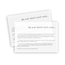 Transparente Einlegeblätter für Einladungskarten zur Taufe