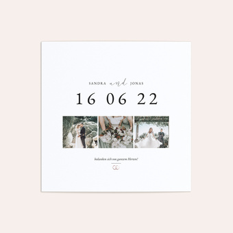 Dankeskarte zur Hochzeit 'You & Me'