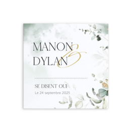Carte d'invitation au mariage