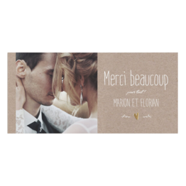 Cartes de remerciement pour mariage