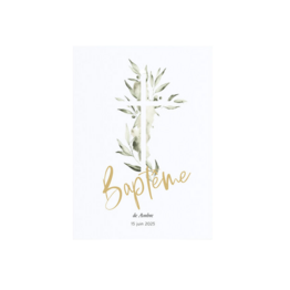 Carte de faire-part pour baptême
