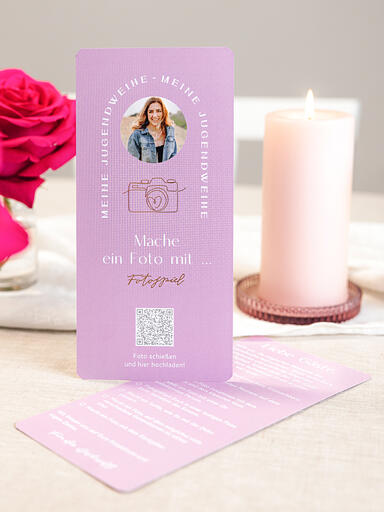 Tischspiel mit Fotoaufgaben für Gäste auf Jugendweihe