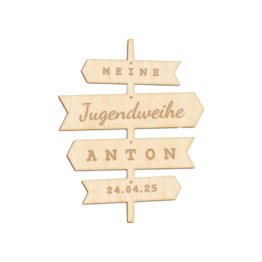 Feierzubehör aus Holz mit Gravur zur Jugendweihe