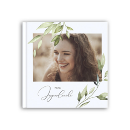Quadratisches Fotobuch mit Foto und Text zur Jugendweihe