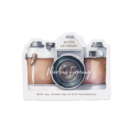 Fotospiel zur Firmung als Karte in Kameraform