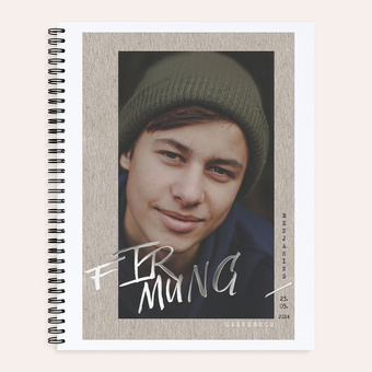 Gästebuch 'Eigener Weg' im im Hochformat mit Spiralbindung