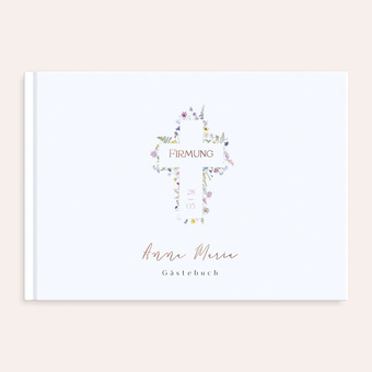 Gästebuch 'Bunter Blütensegen' im Querformat