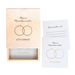 Musikwunschkarten zur Hochzeit in personalisierter Holzbox