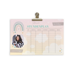 Personalisierbarer Stundenplan mit Foto und Design
