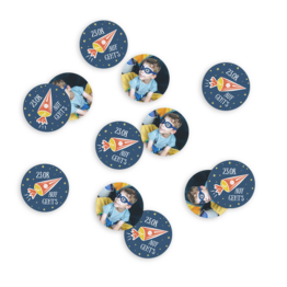 Personalisierbares Konfetti zur Einschulung mit Foto und Schultüten-Design