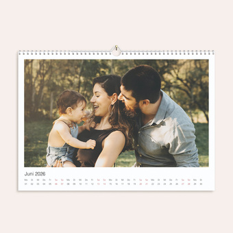 Fotokalender 'Klassisch' im Querformat mit Spiralbindung