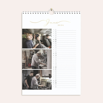 Fotokalender 'Zusammen durchs Jahr' mit Platz für Notizen