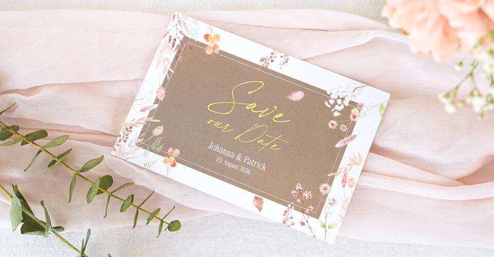 Save the Date-Karten zur Hochzeit