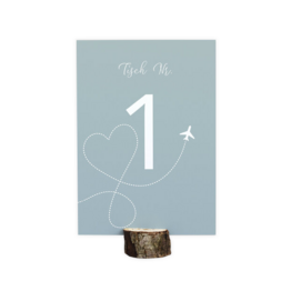 Tischnummer mit holzfuß