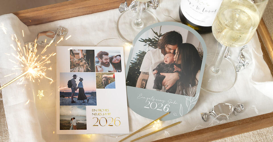 Gestalte jetzt Deine Neujahrskarten online