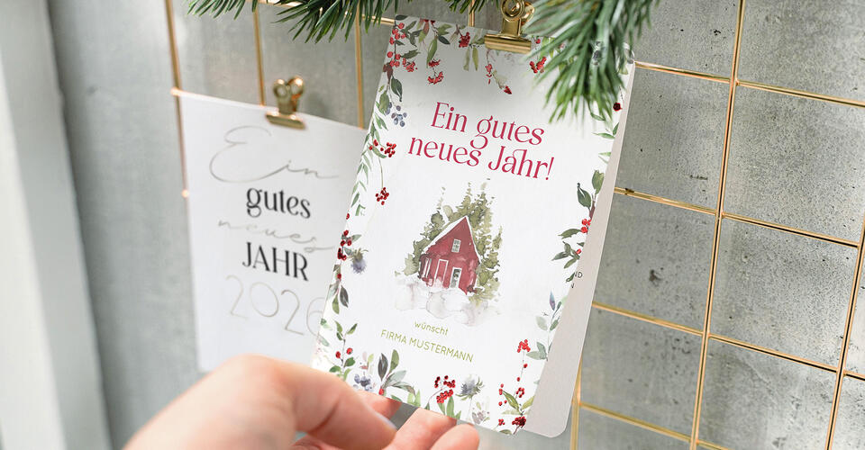 Zu den geschäftlichen Neujahrskarten
