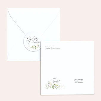 Vorder- und Rückansicht Design-Umschlag 'Herzliche Eleganz'