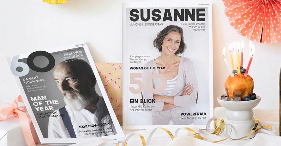 Personalisierbare Zeitungen zum Geburtstag