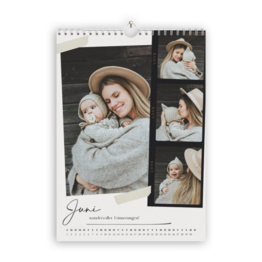 Kalender zum Aufstellen mit Familienfotos